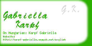 gabriella karpf business card